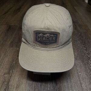 Glacier National Park Snapback Hat Brown Rope Trucker‎ Montana Gorpcore Utility